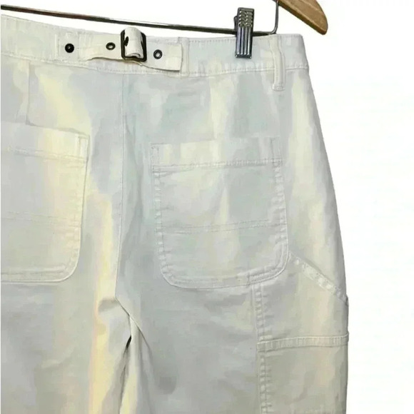 Old Navy Sky High Straight Carpenter Pant Creme Size 6 NWT - Picture 4 of 7